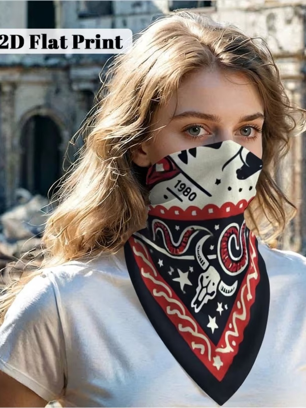Cowboy Bandana Scarf 27.5” - Picture 8 of 9